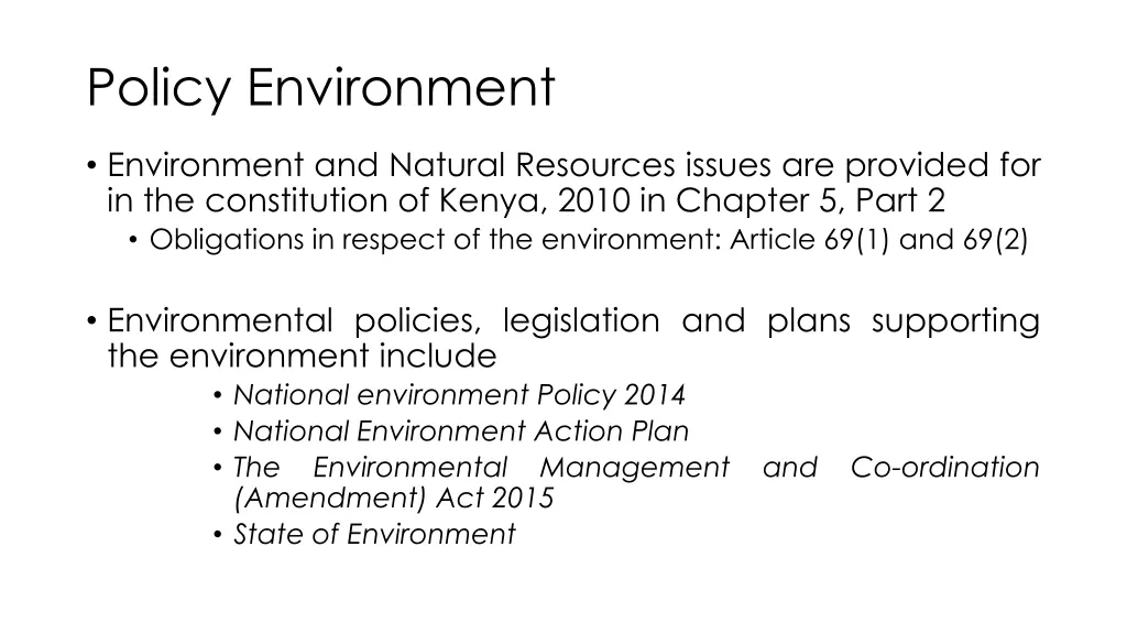 policy environment 1