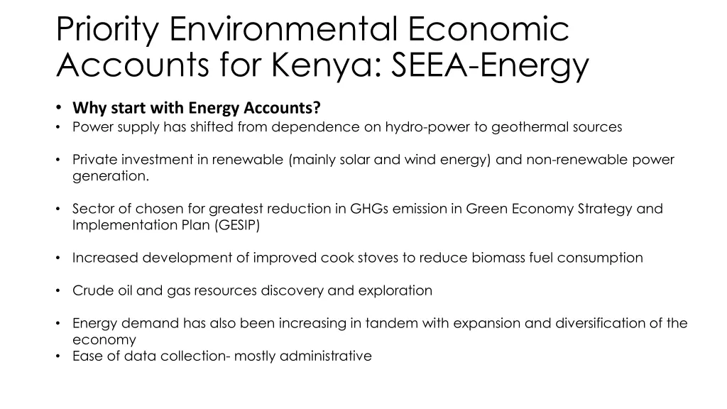 priority environmental economic accounts