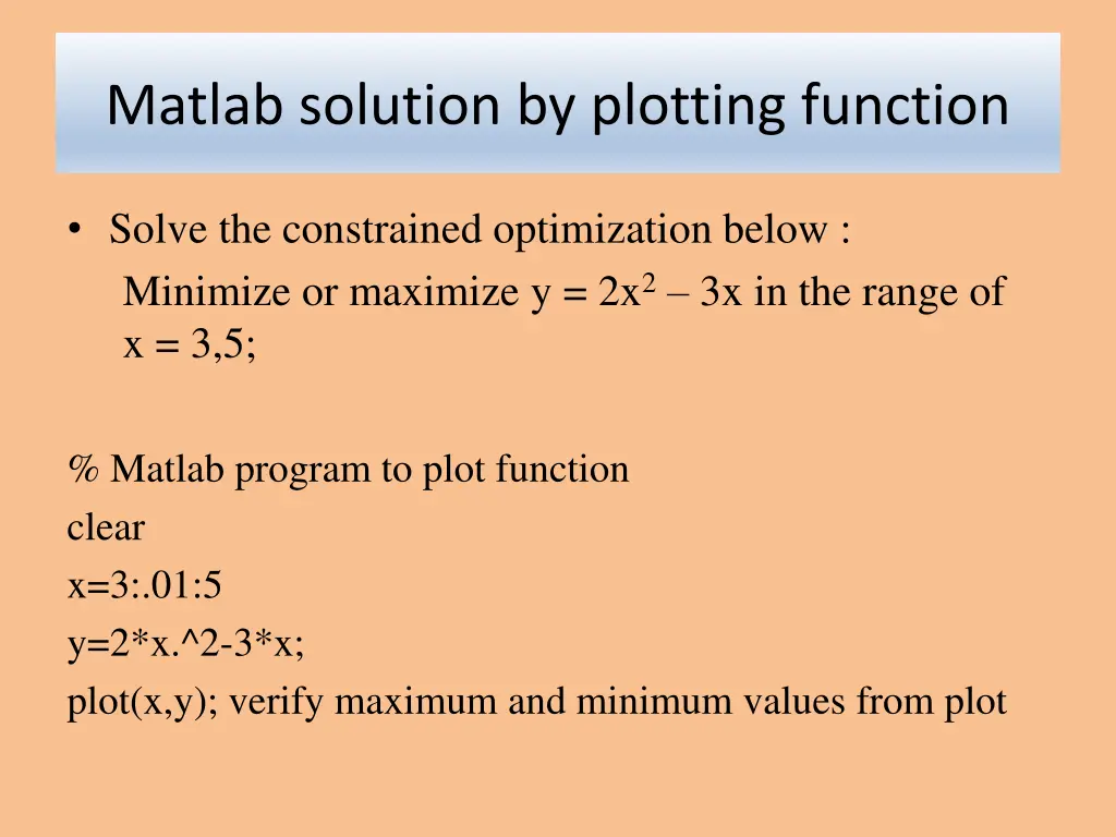 matlab solution by plotting function