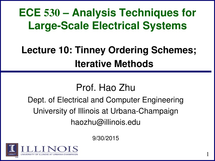 ece 530 analysis techniques for large scale