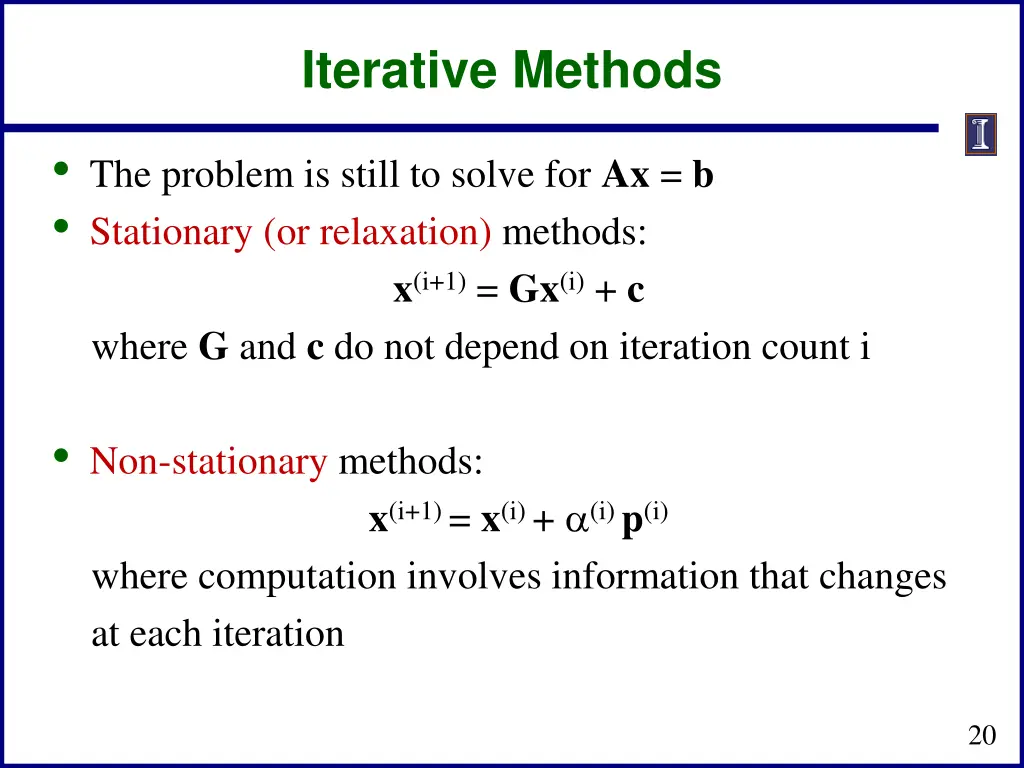 iterative methods