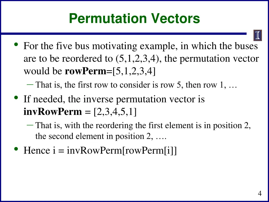 permutation vectors 1