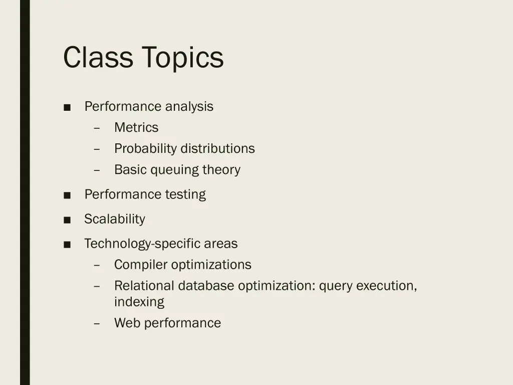 class topics