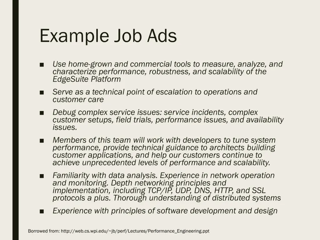 example job ads