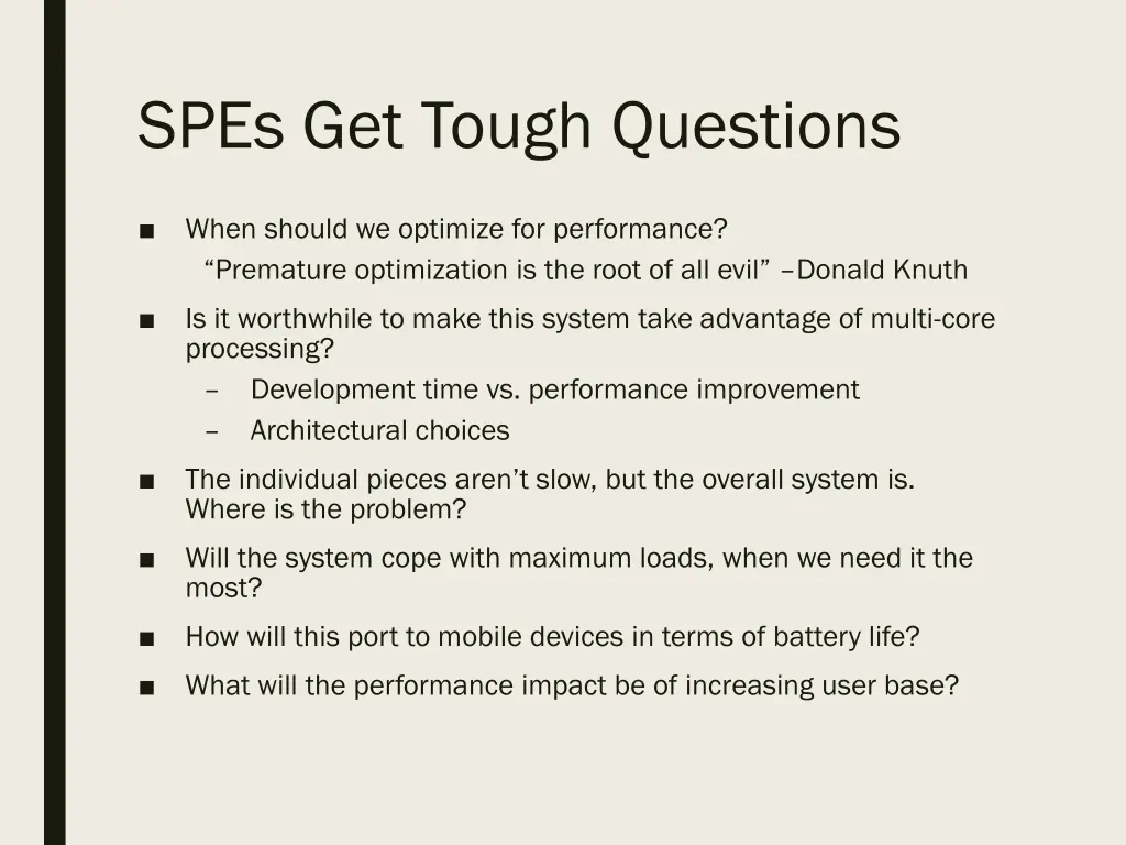 spes get tough questions