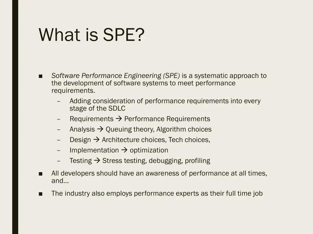 what is spe