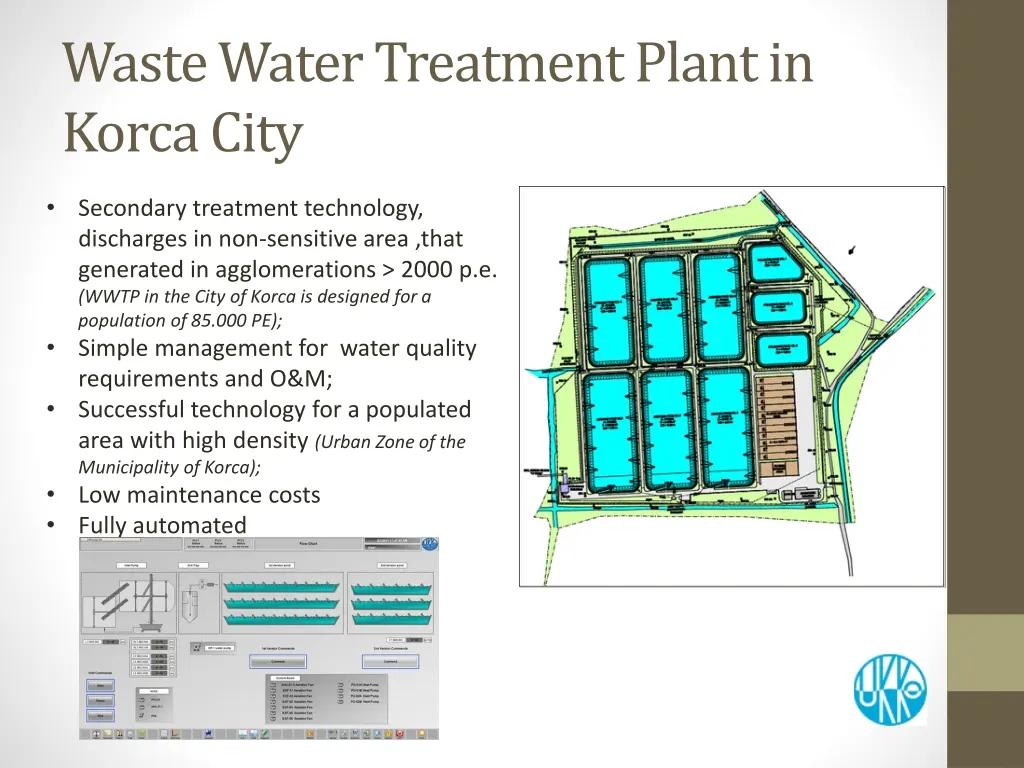 waste water treatment plant in korca city