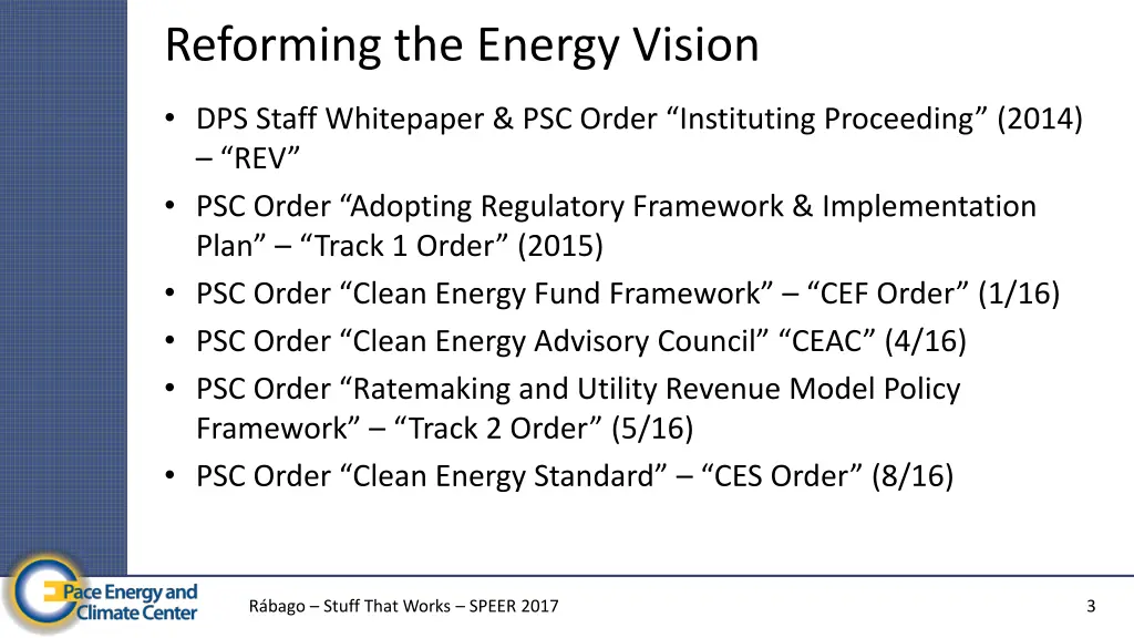 reforming the energy vision