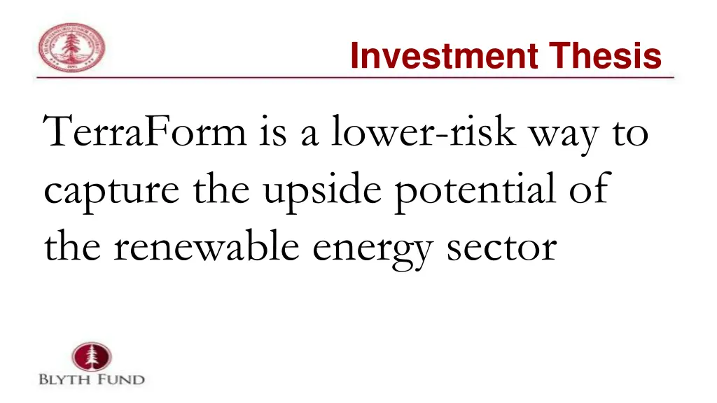 investment thesis 1