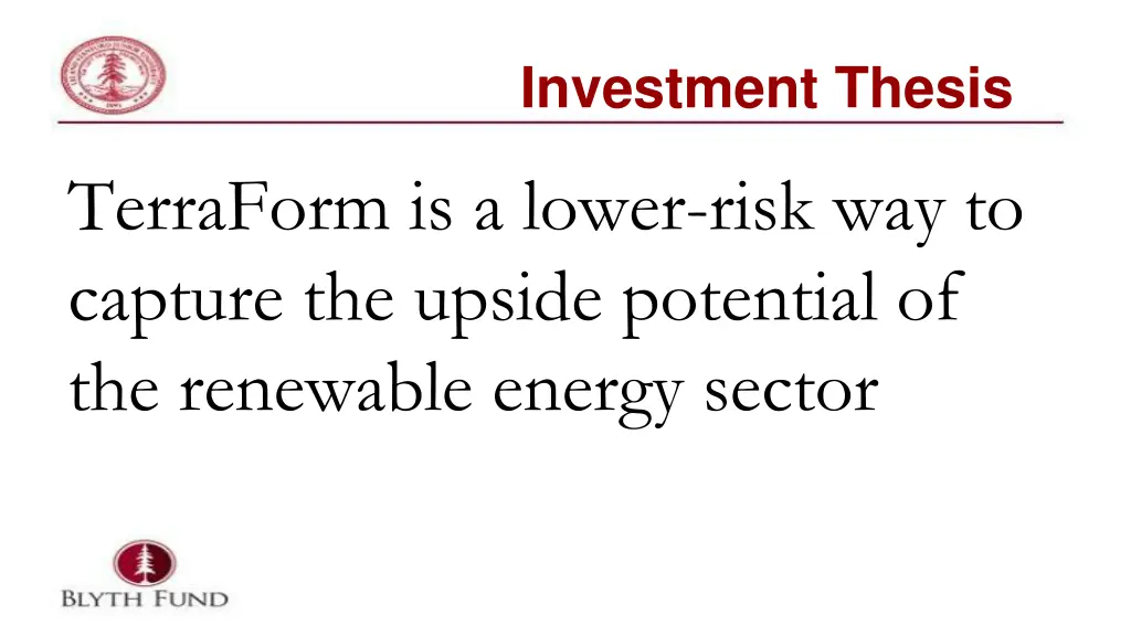 investment thesis