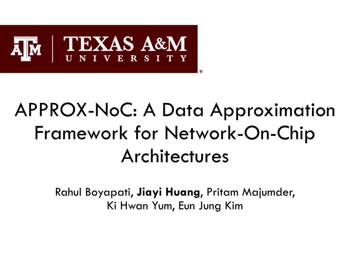 approx noc a data approximation framework