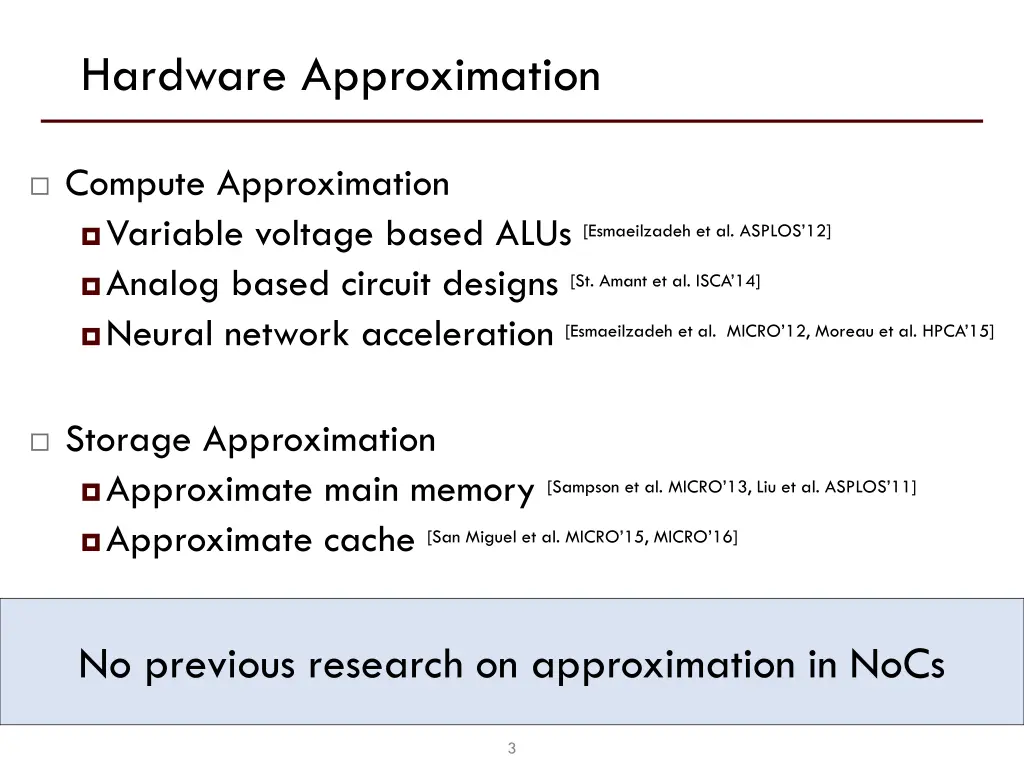 hardware approximation