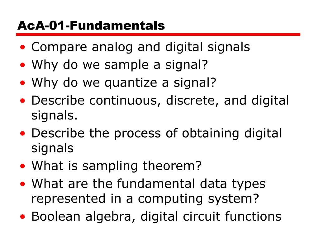 aca 01 fundamentals compare analog and digital