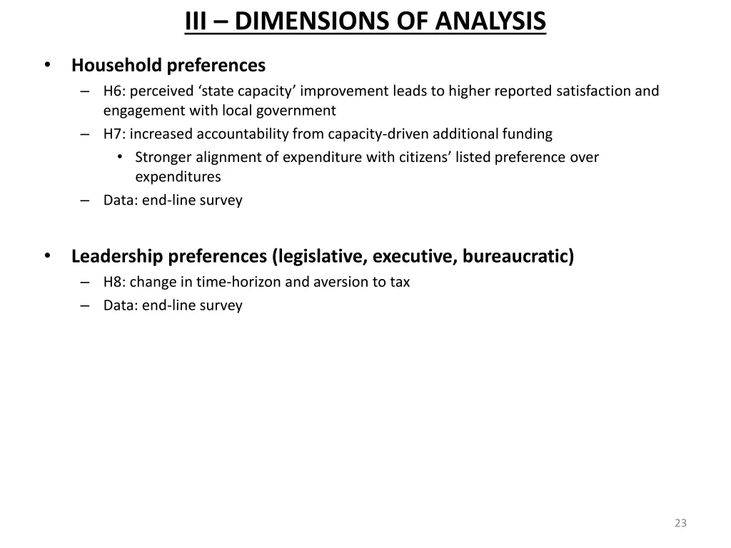 iii dimensions of analysis 1