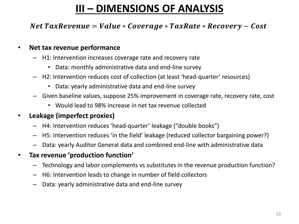 iii dimensions of analysis