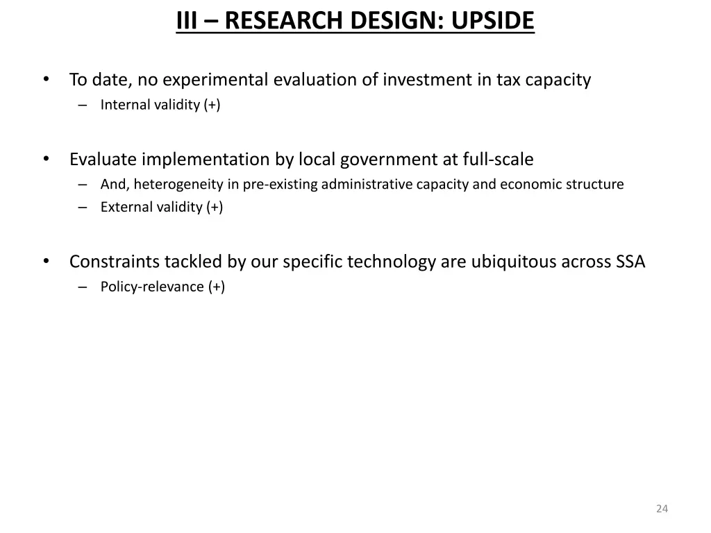 iii research design upside
