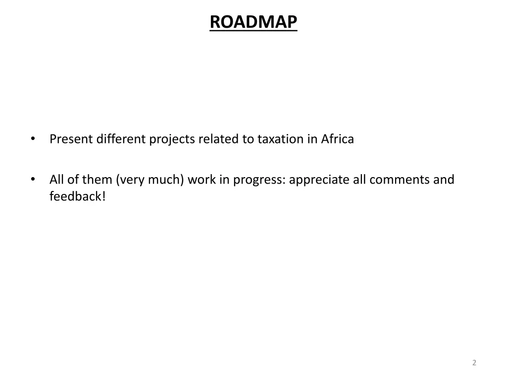 roadmap