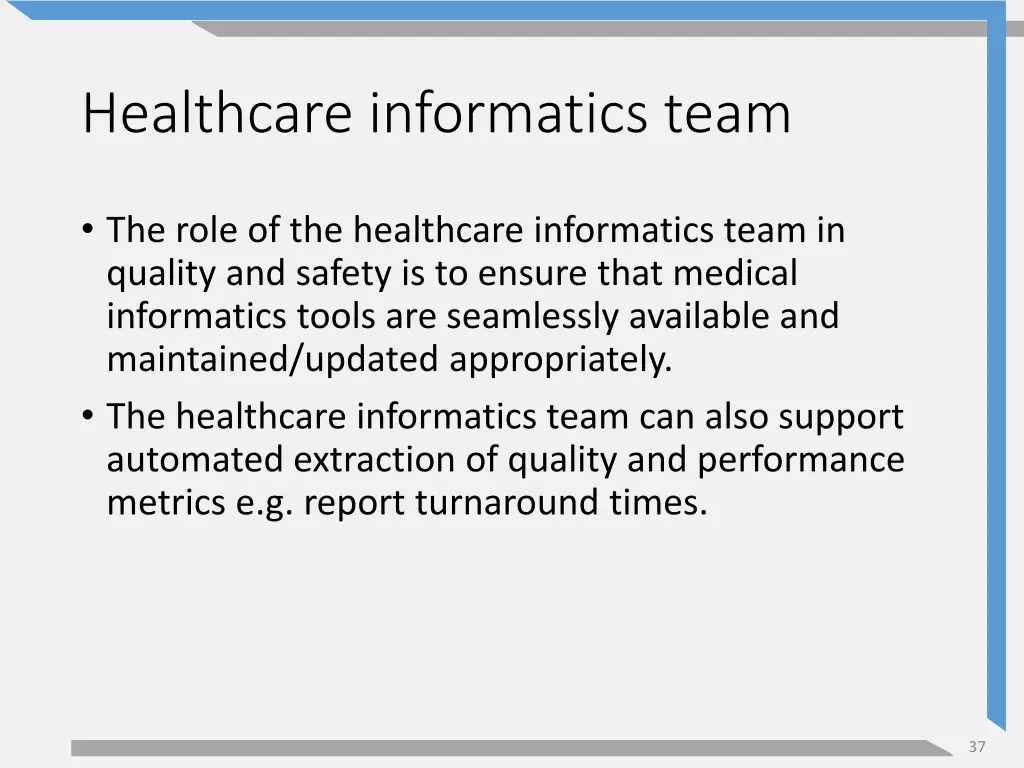 healthcare informatics team 1