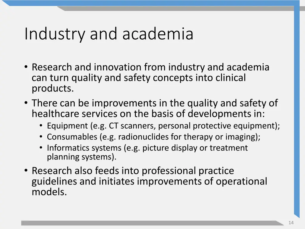industry and academia