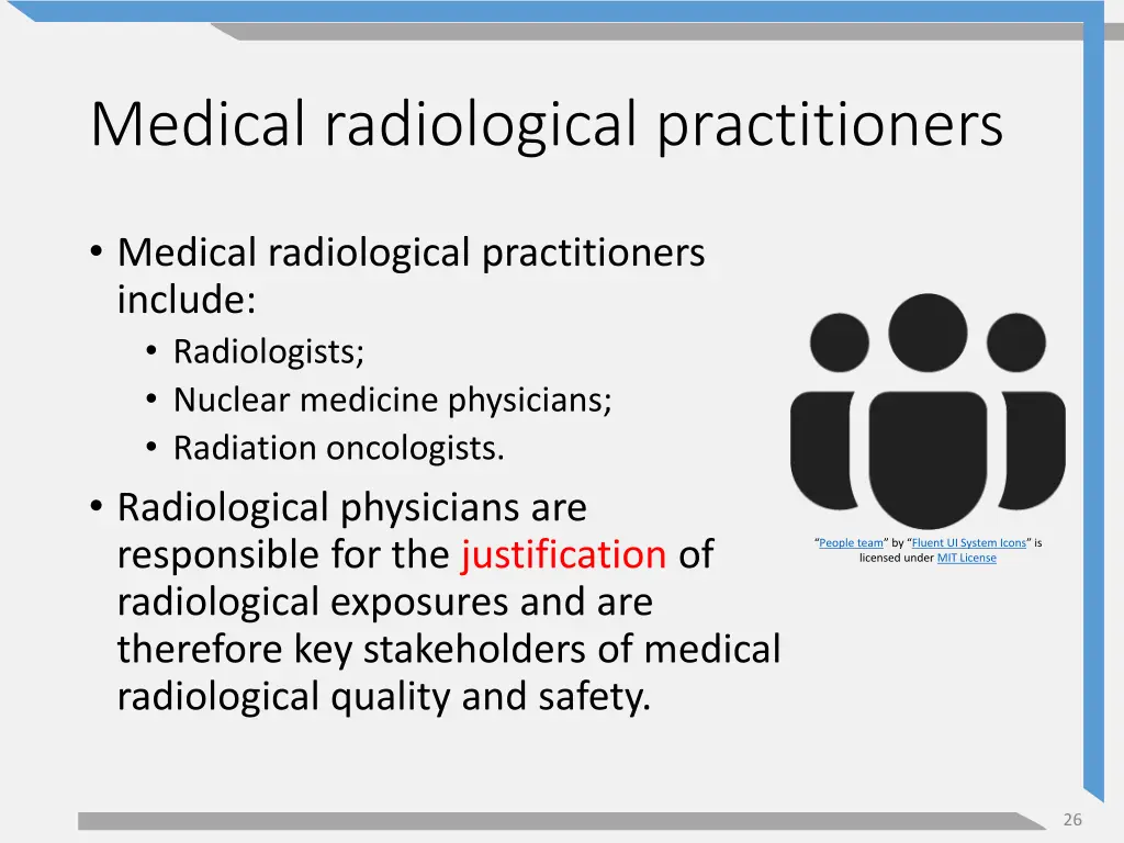 medical radiological practitioners