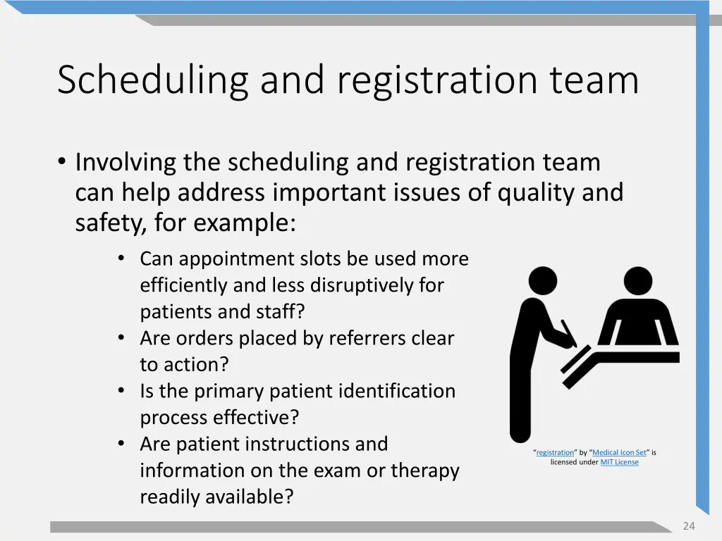scheduling and registration team