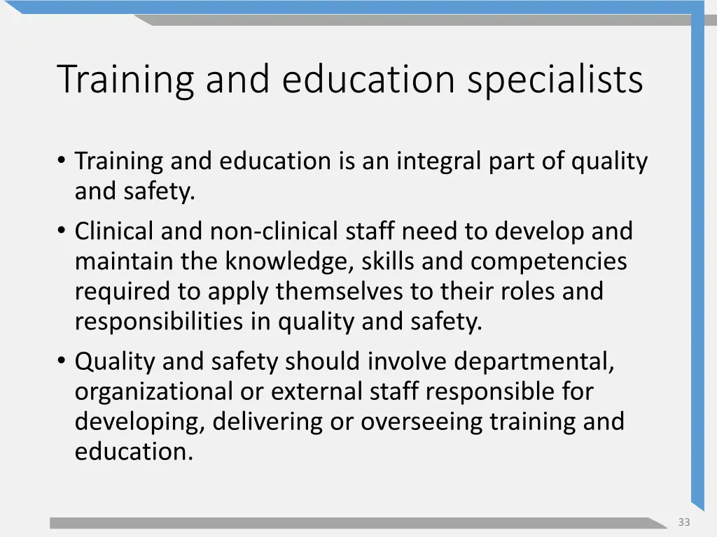 training and education specialists