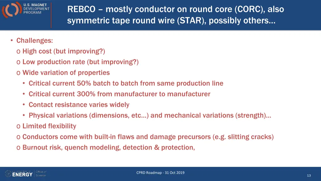 rebco mostly conductor on round core corc also 1