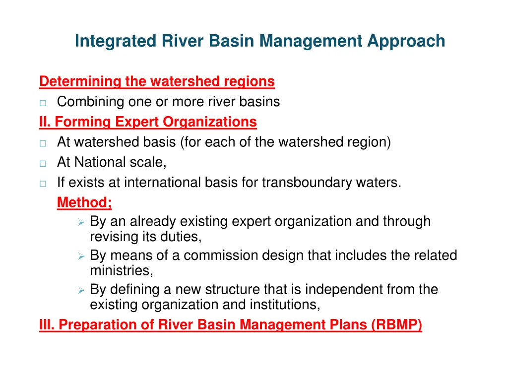integrated river basin management approach