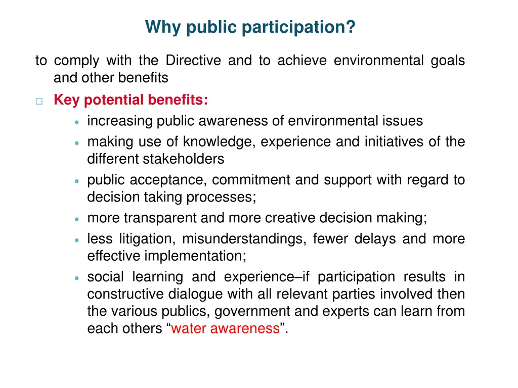 why public participation