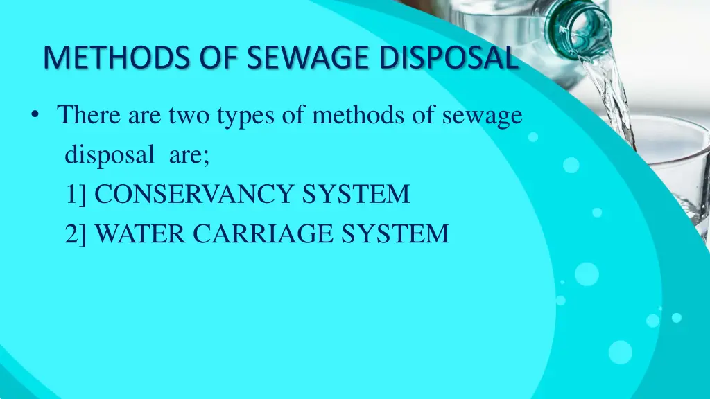 methods of sewage disposal