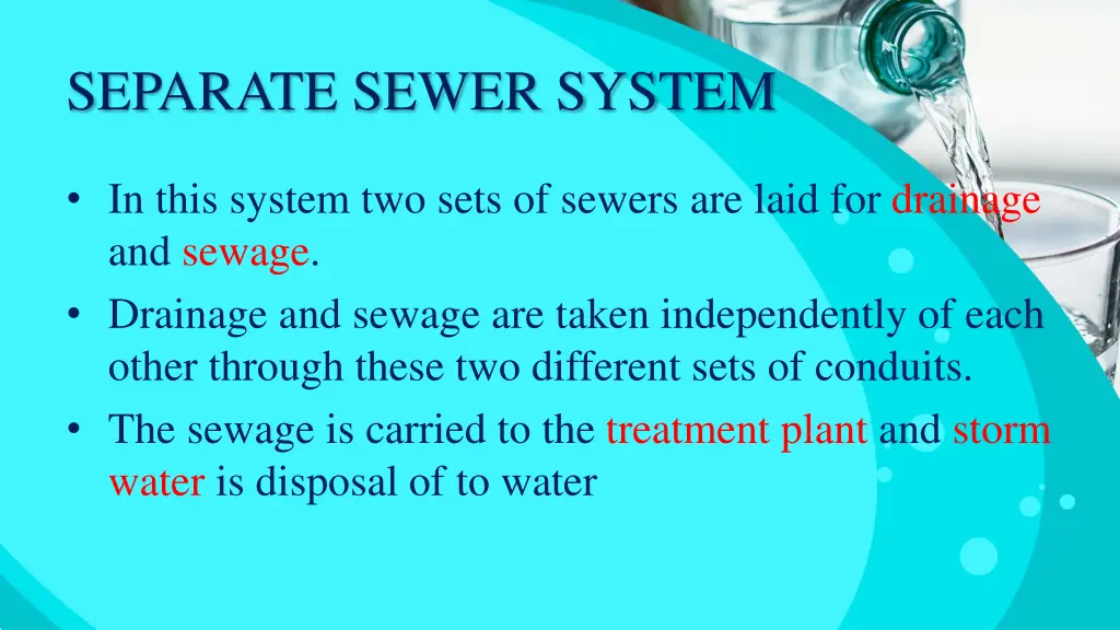 separate sewer system