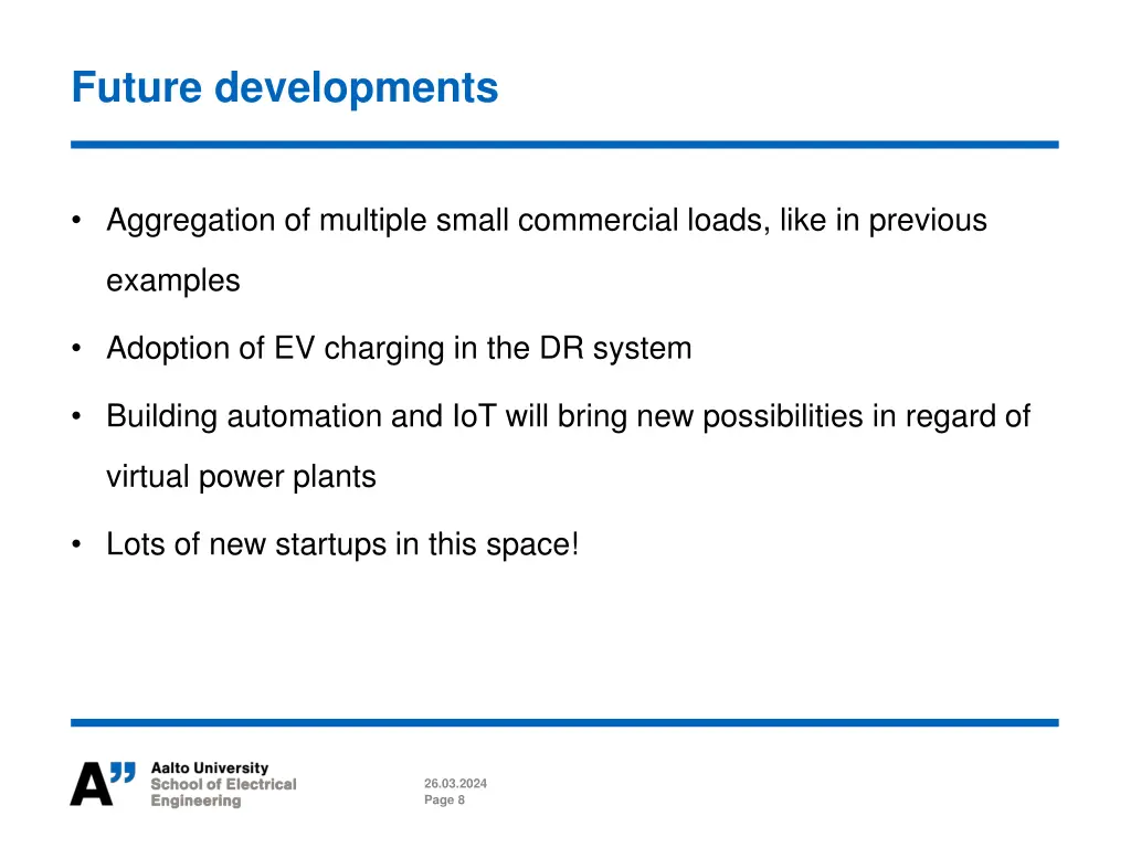 future developments