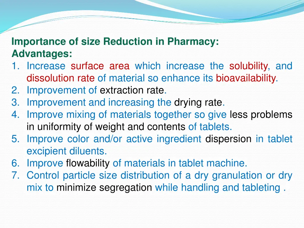 importance of size reduction in pharmacy 1