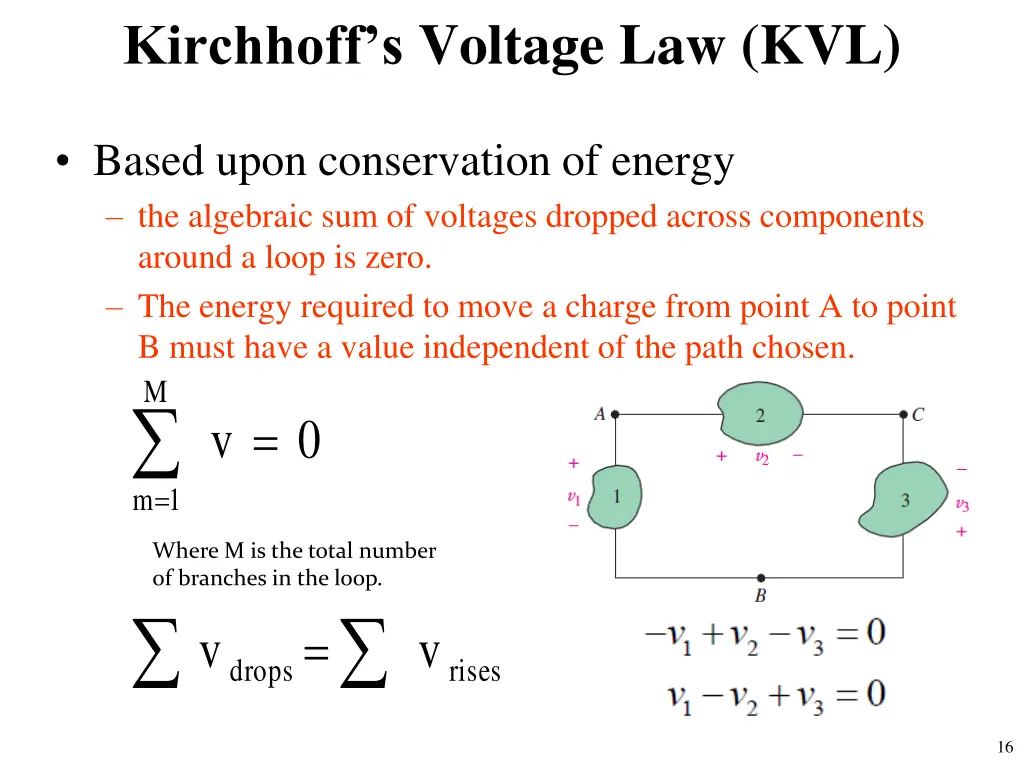 kirchhoff s voltage law kvl