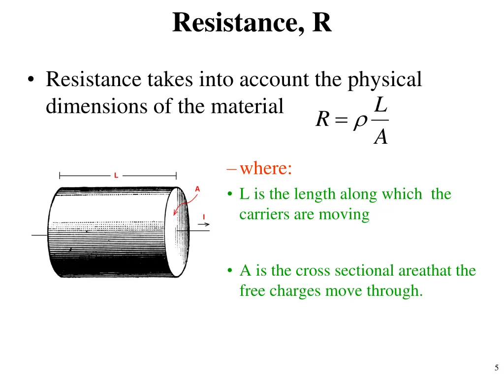 resistance r