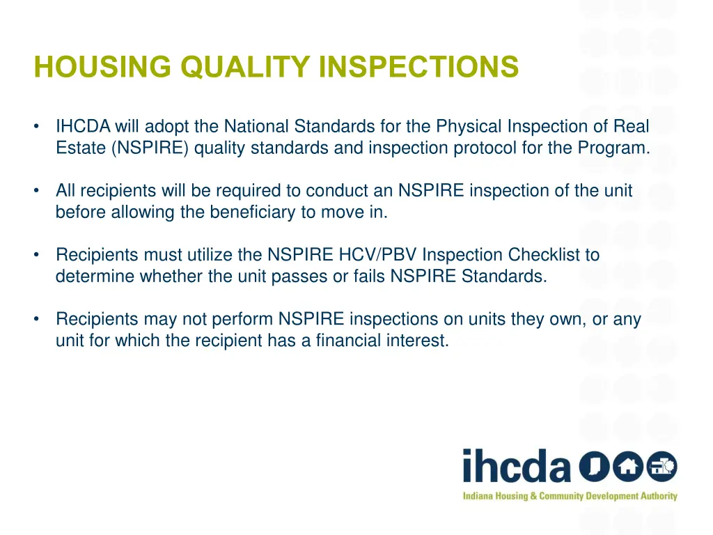 housing quality inspections