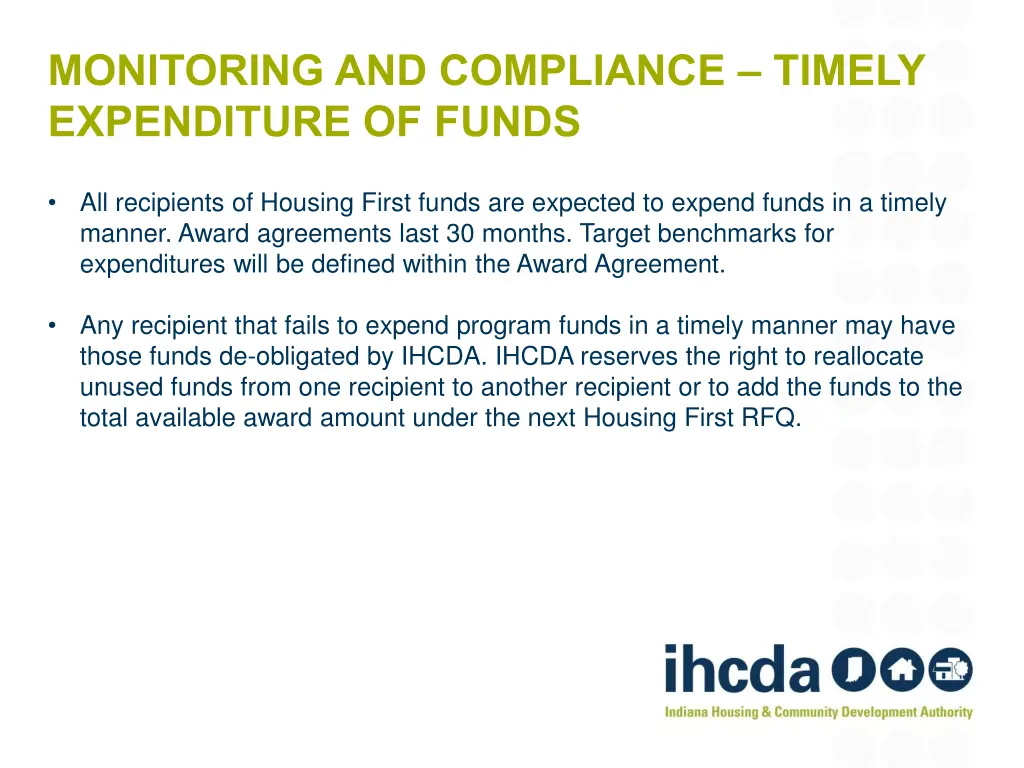 monitoring and compliance timely expenditure