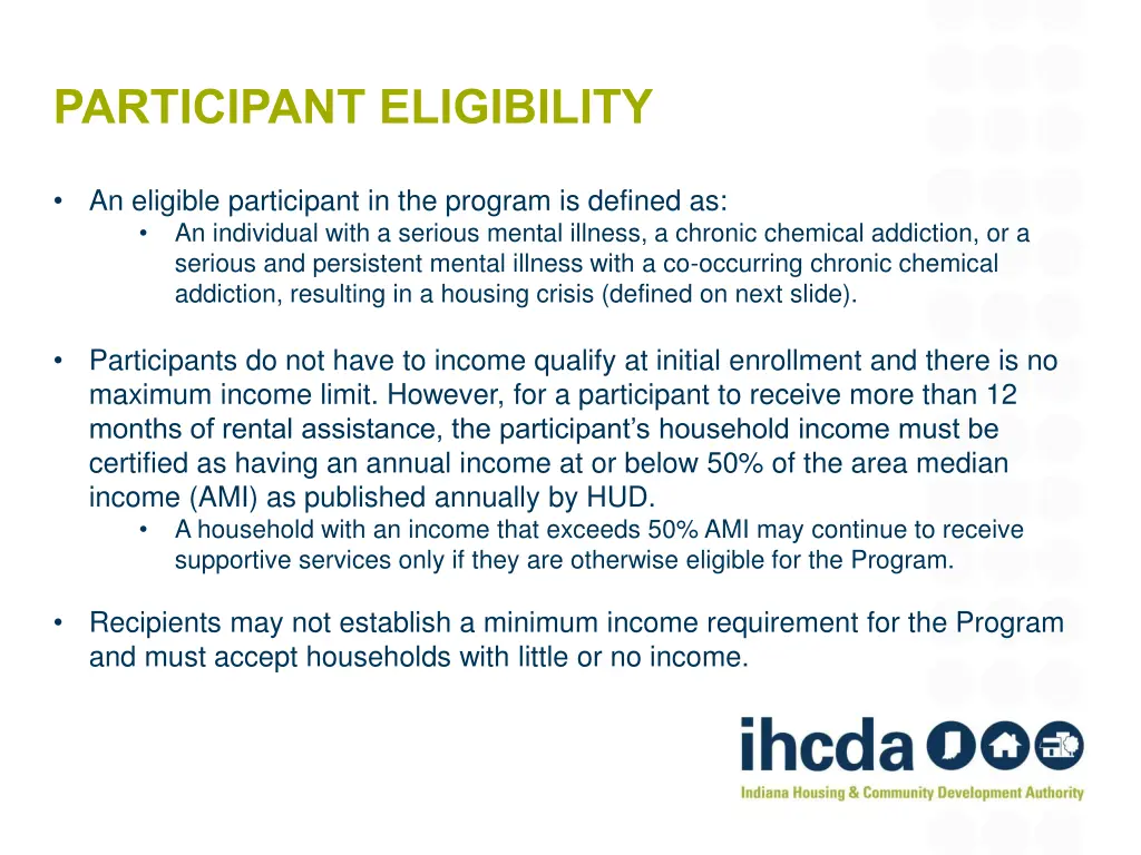 participant eligibility