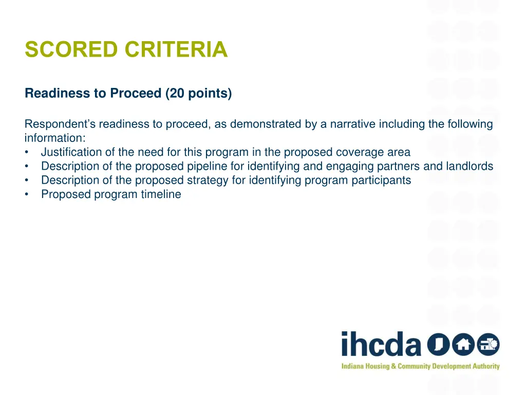 scored criteria 1