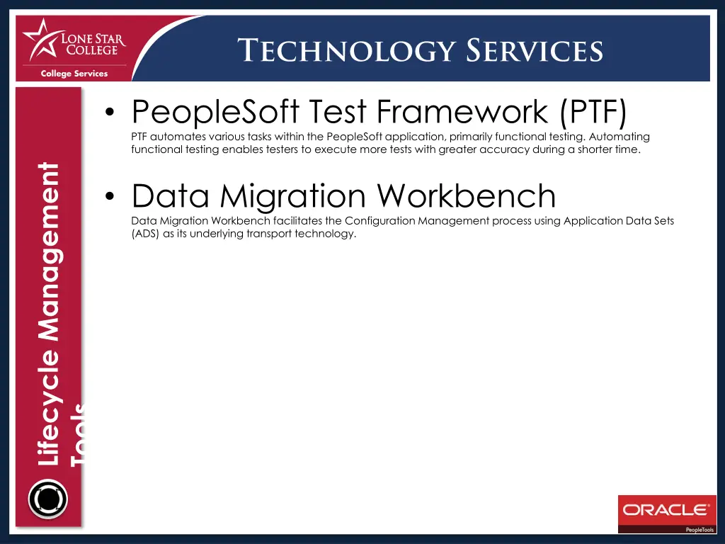 peoplesoft test framework ptf ptf automates