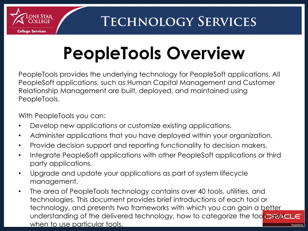 peopletools overview