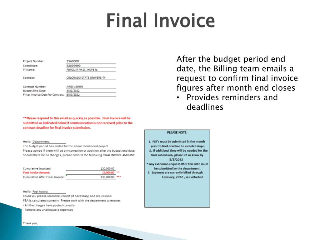 final invoice