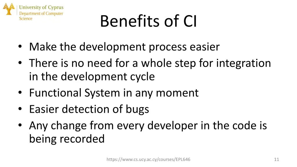 benefits of ci
