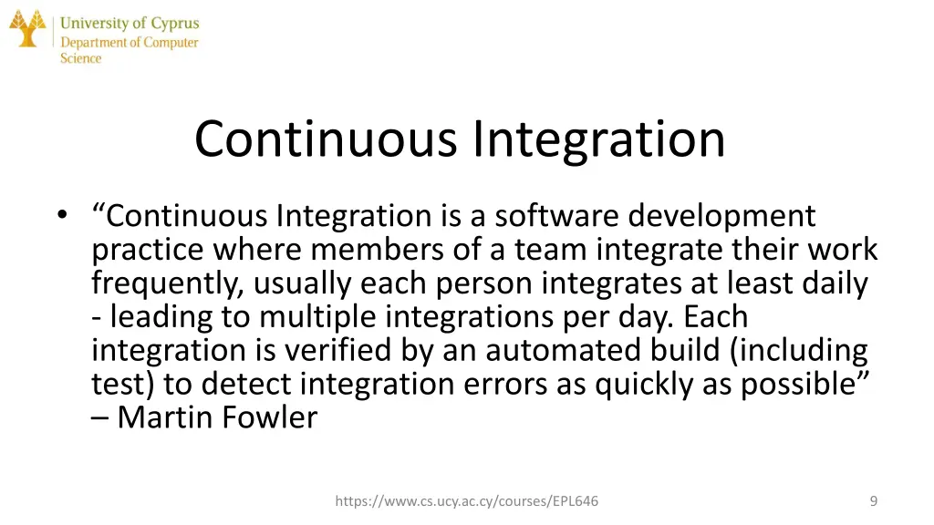 continuous integration