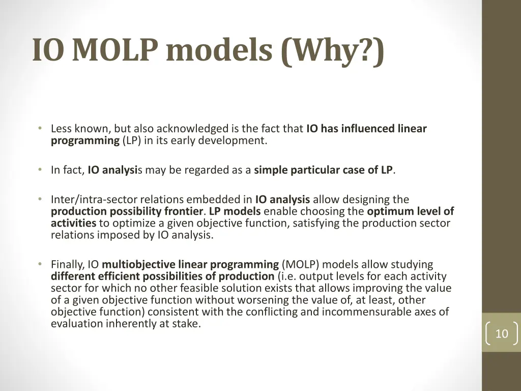 io molp models why 4