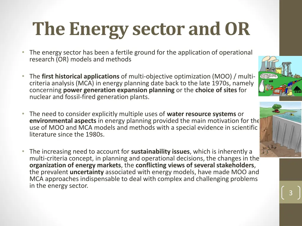 the energy sector and or