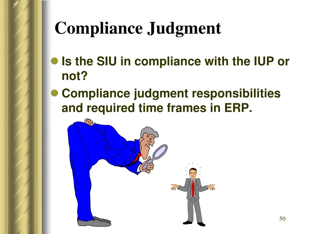 compliance judgment