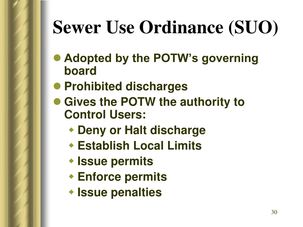 sewer use ordinance suo