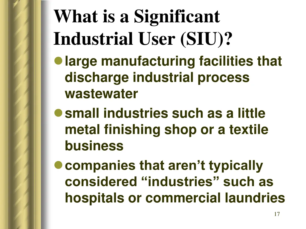 what is a significant industrial user siu large