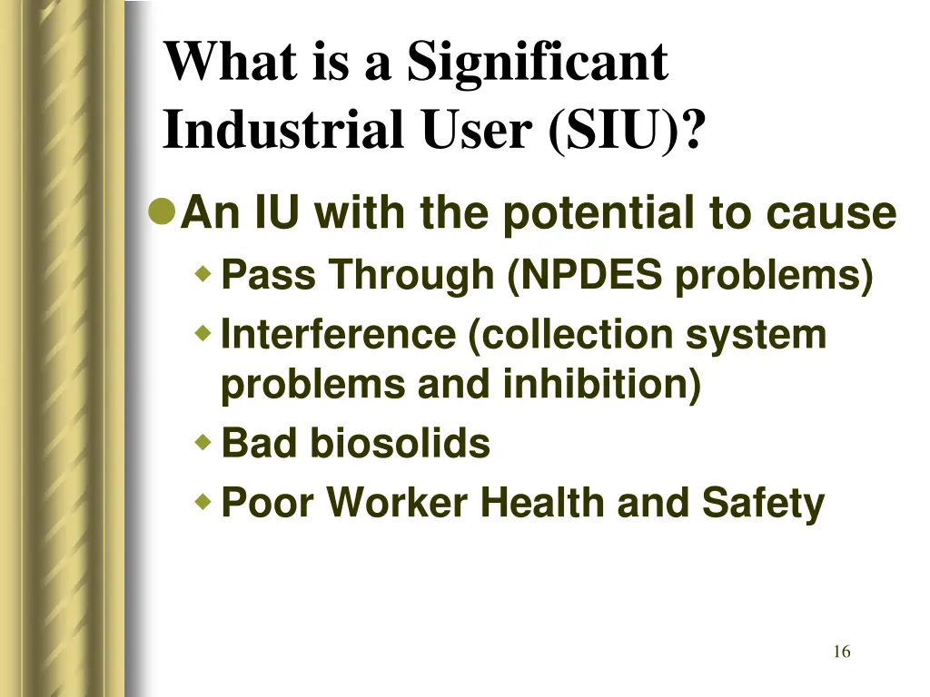 what is a significant industrial user siu